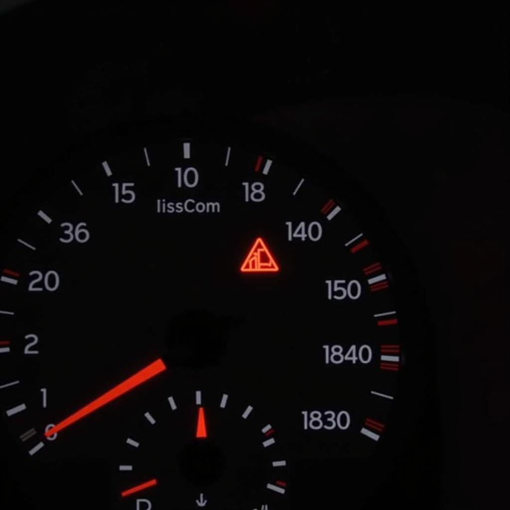 TPMS Warning Light on Car Dashboard