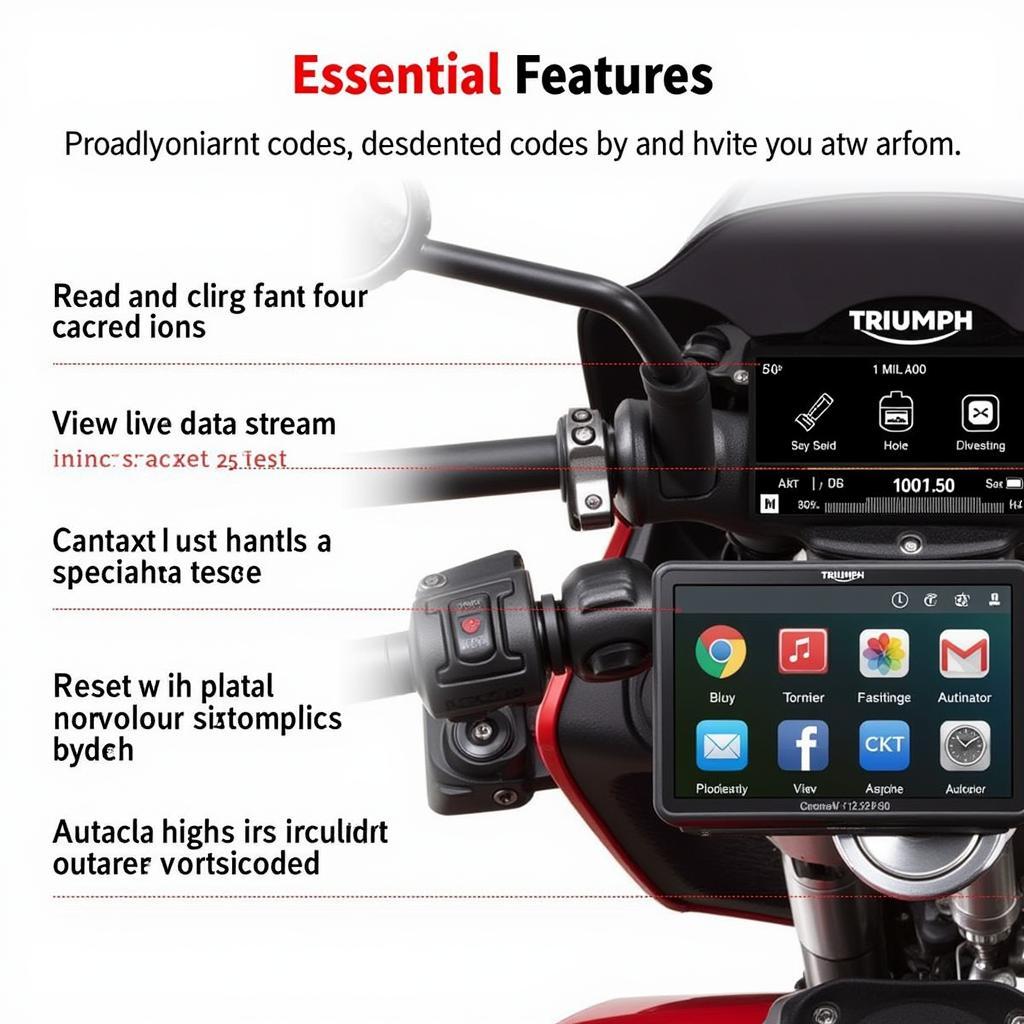 Triumph Motorcycle Diagnostic Tool Features