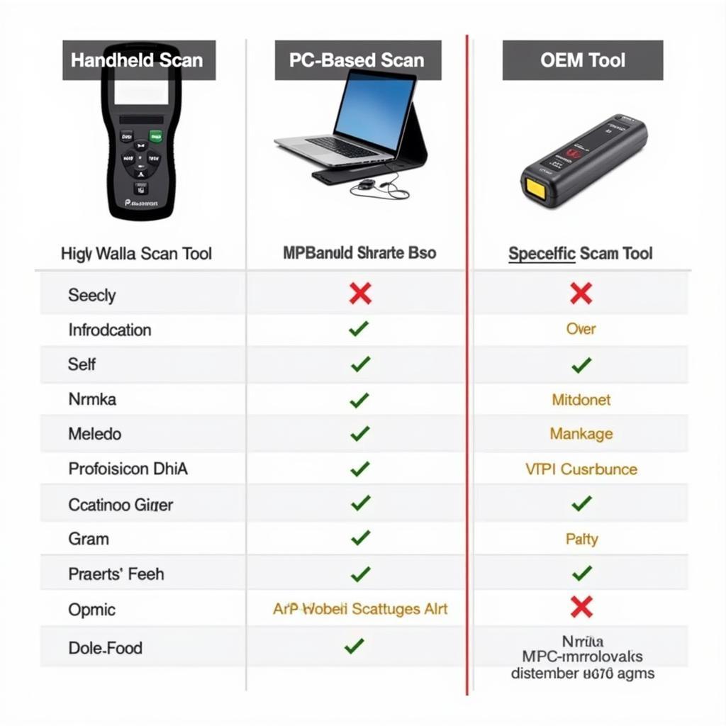 Different types of scan tools for TCM