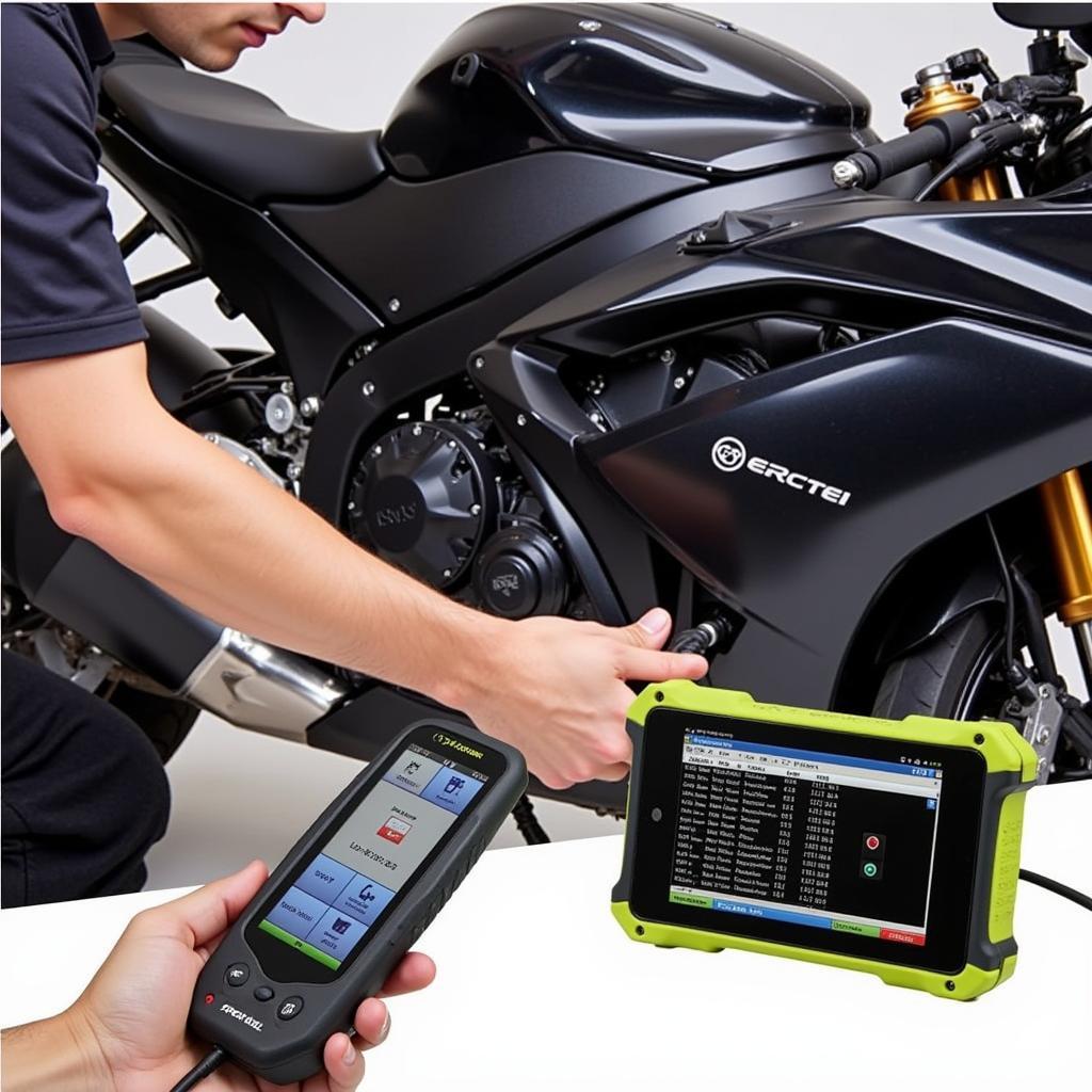 Using an External Diagnostic Tool on a Motorcycle