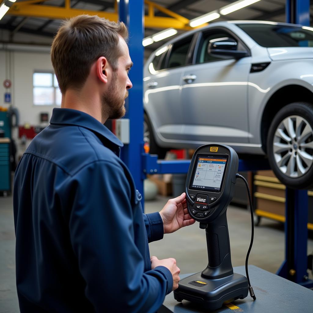 Venus Car Scanner in Mechanic Shop