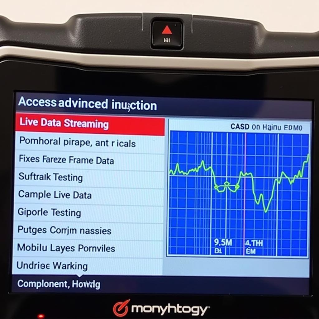 Accessing advanced functions on a CANOBD2 diagnostic tool