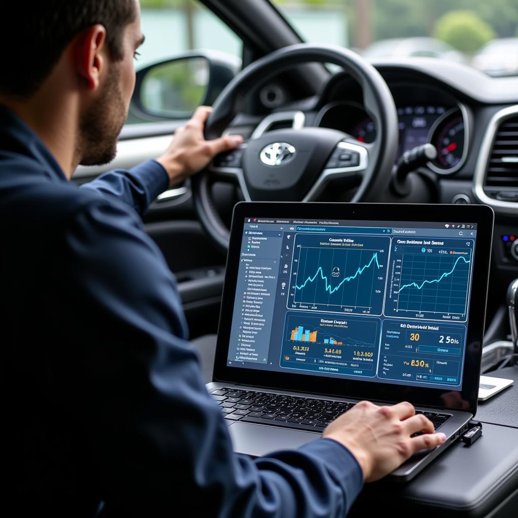 Technician Using Diagnostic Software