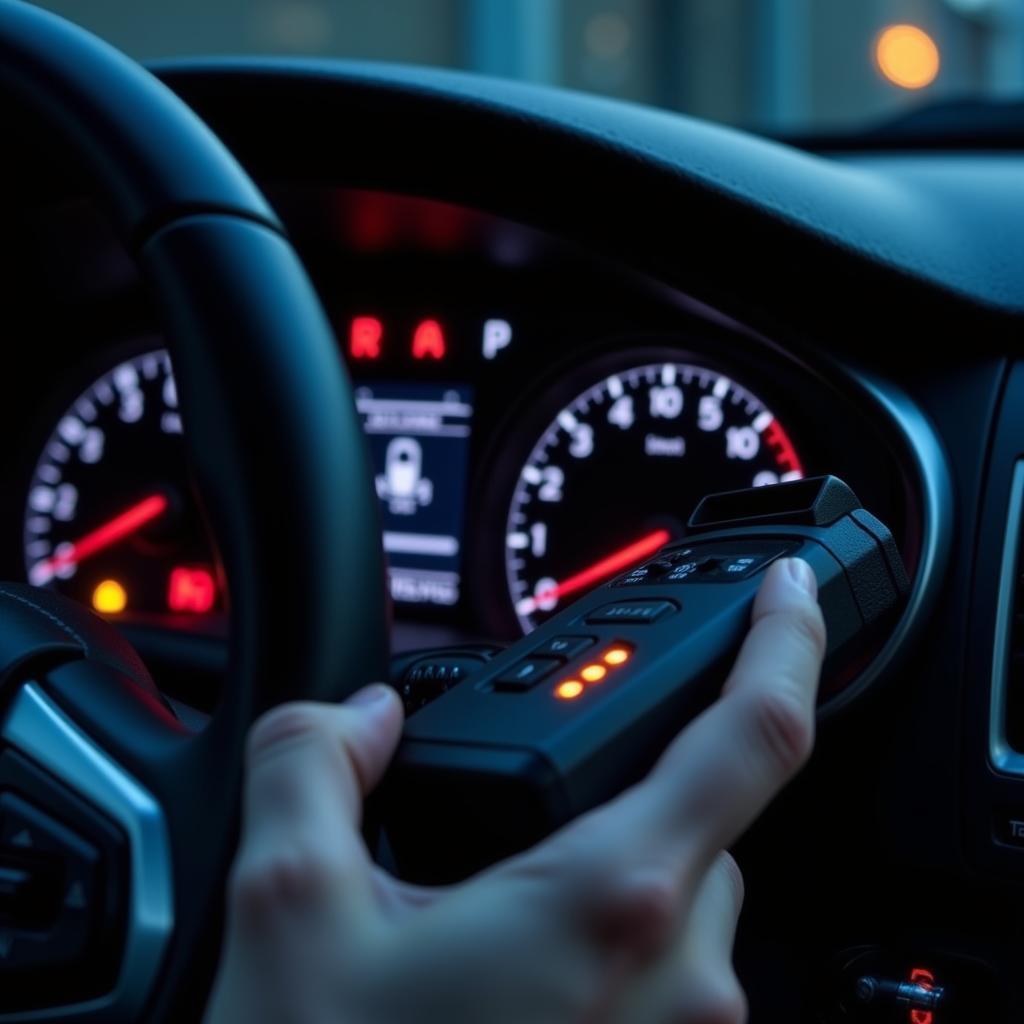 Automotive Technician Using NIST Scanning Tools