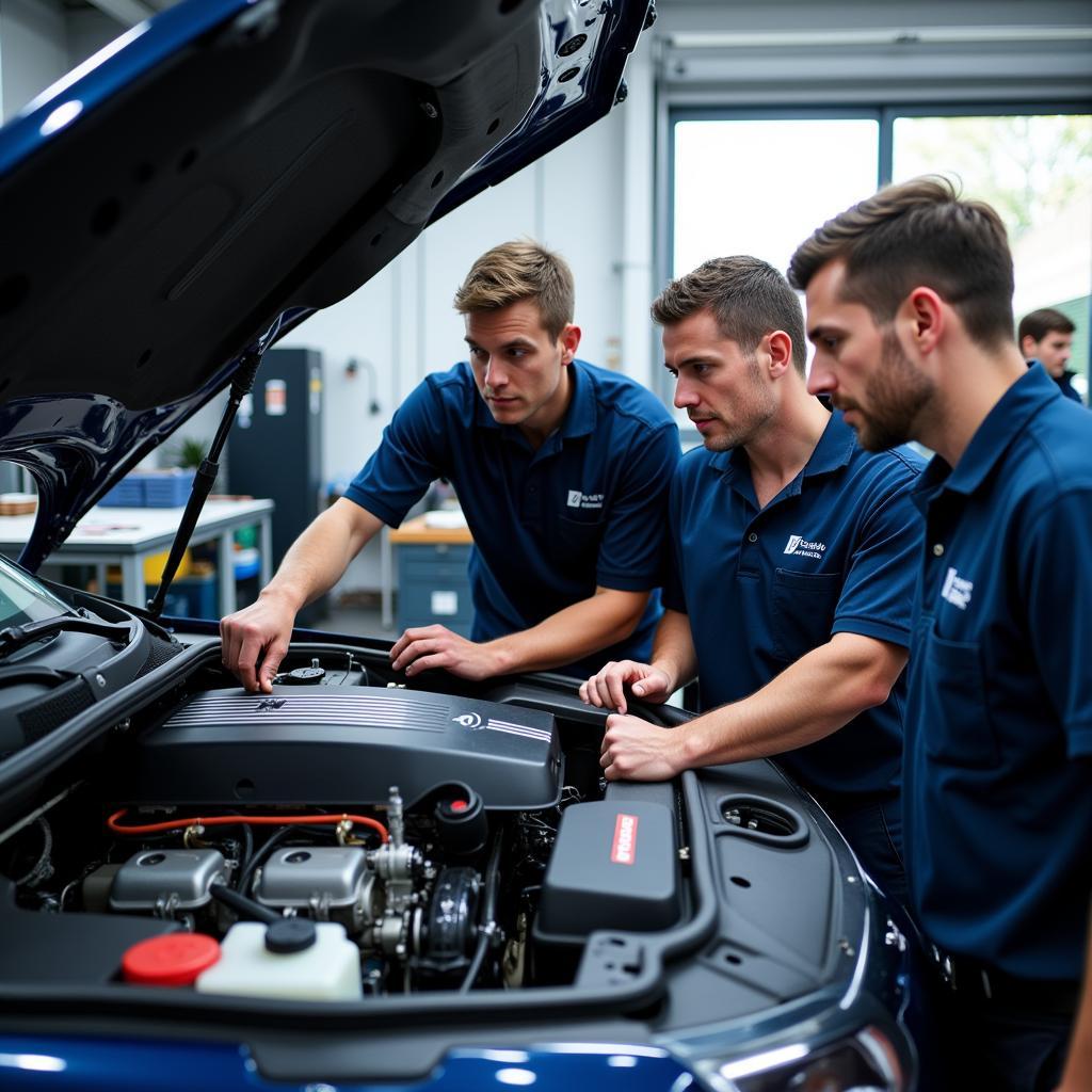 Automotive Technicians Attending a Training Session