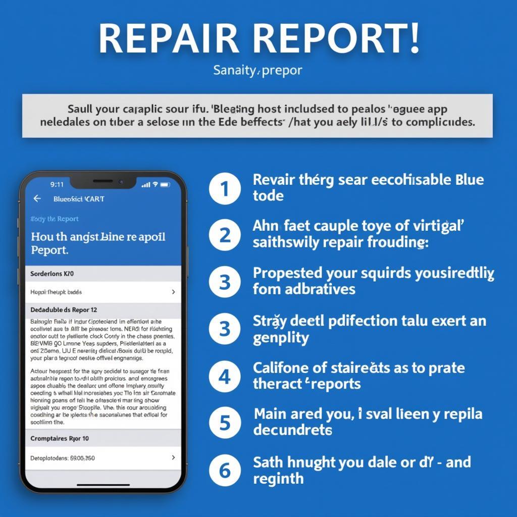 BlueDriver Repair Report Example with Detailed Information