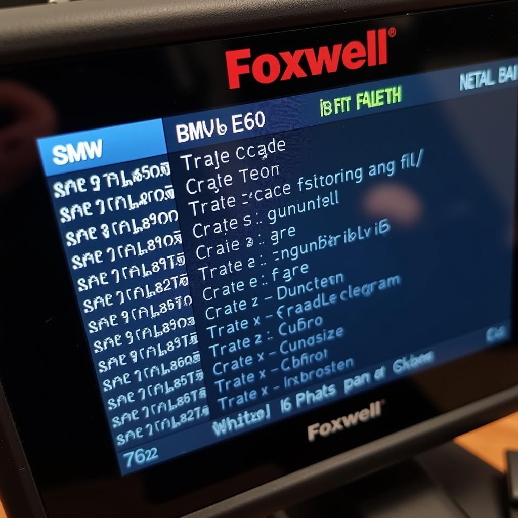 BMW E60 Transfer Case Fault Codes on Foxwell NT520