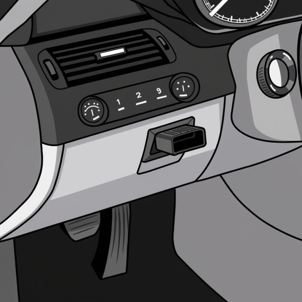 Location of the OBD-II Port in a BMW