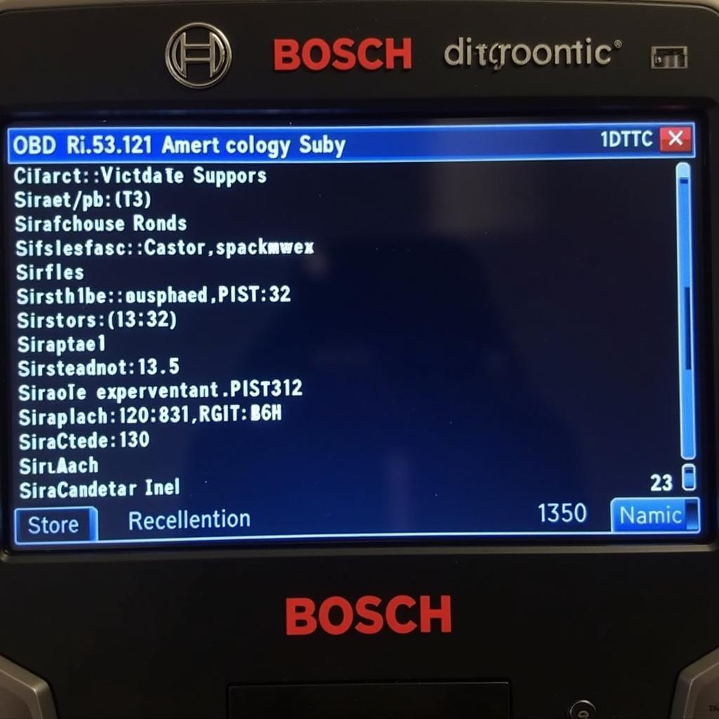 Bosch OBD 1350 ProGrade Displaying Diagnostic Codes