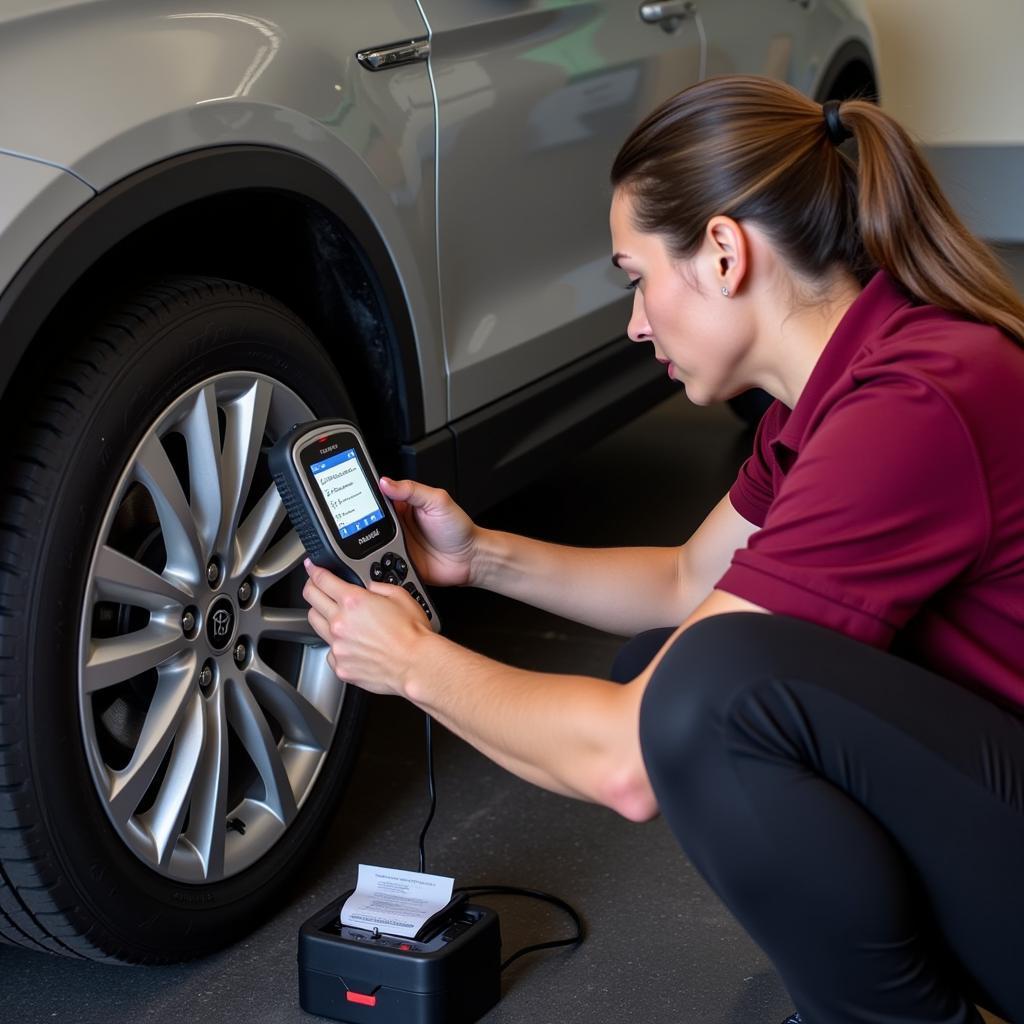 Car Owner Using NT650 Foxwell at Home