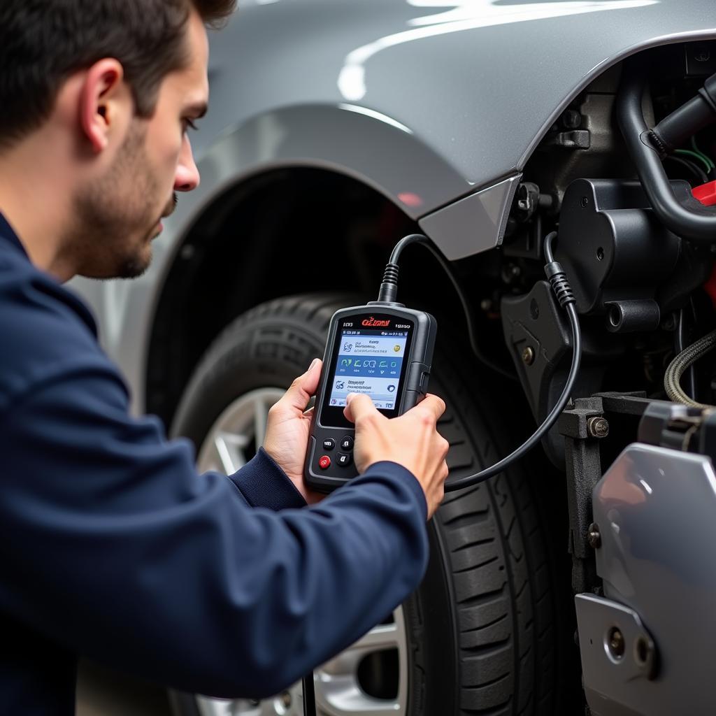 Using a car wiring scanner to diagnose a car