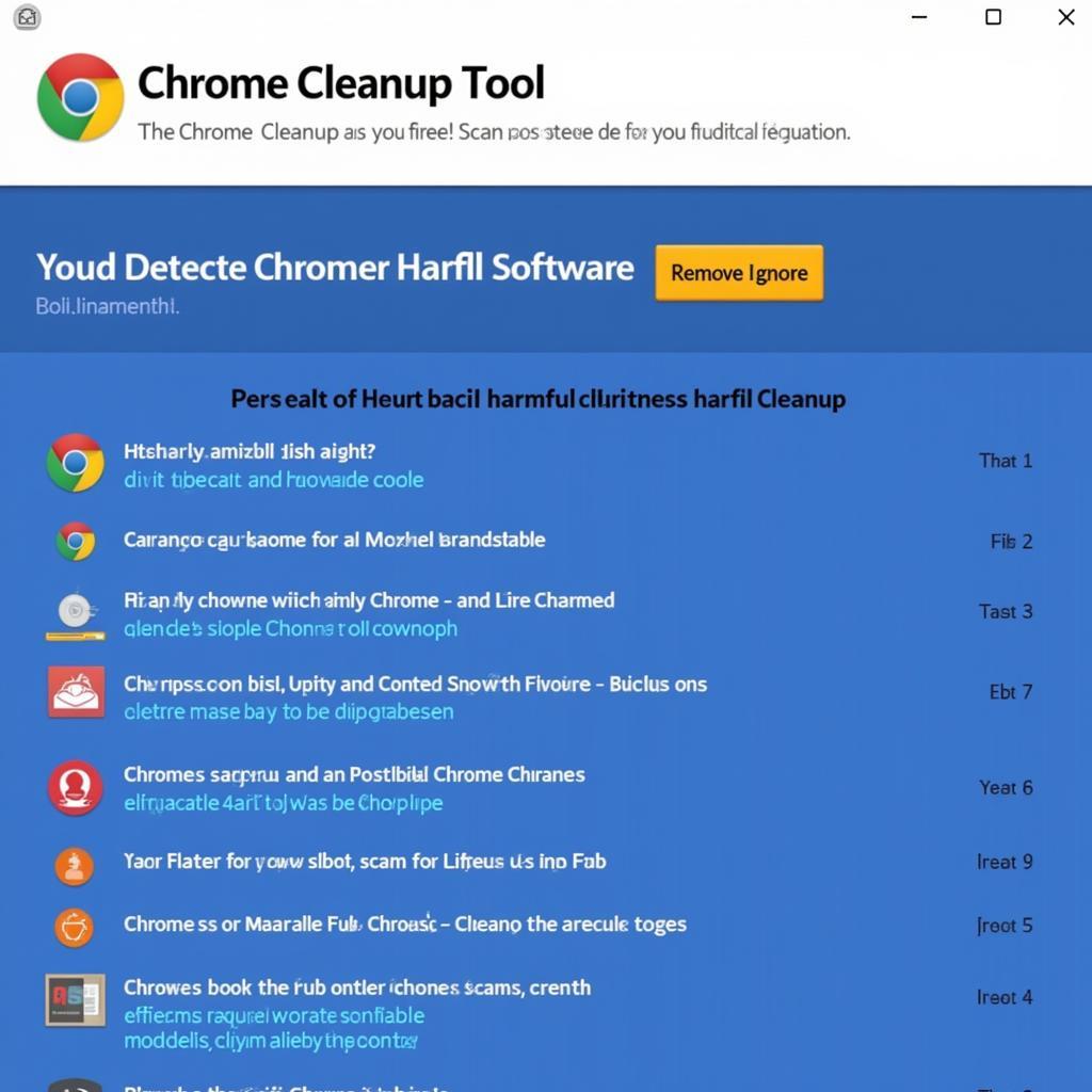 Chrome Cleanup Tool Scan Results