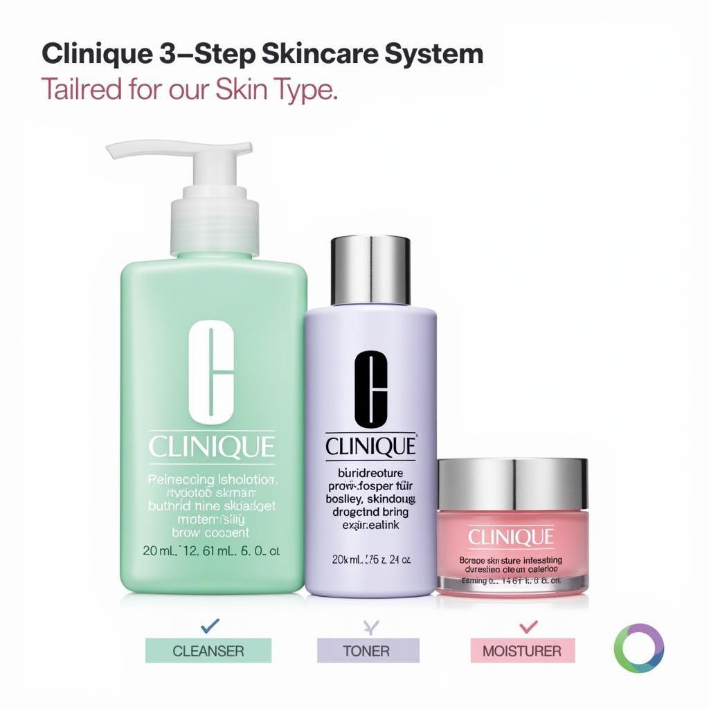 Clinique 3-Step Skincare System Example