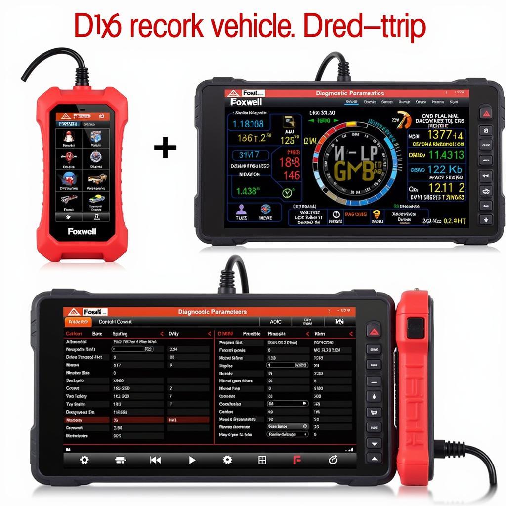 Close-up of Foxwell Scanner Displaying Diagnostic Data