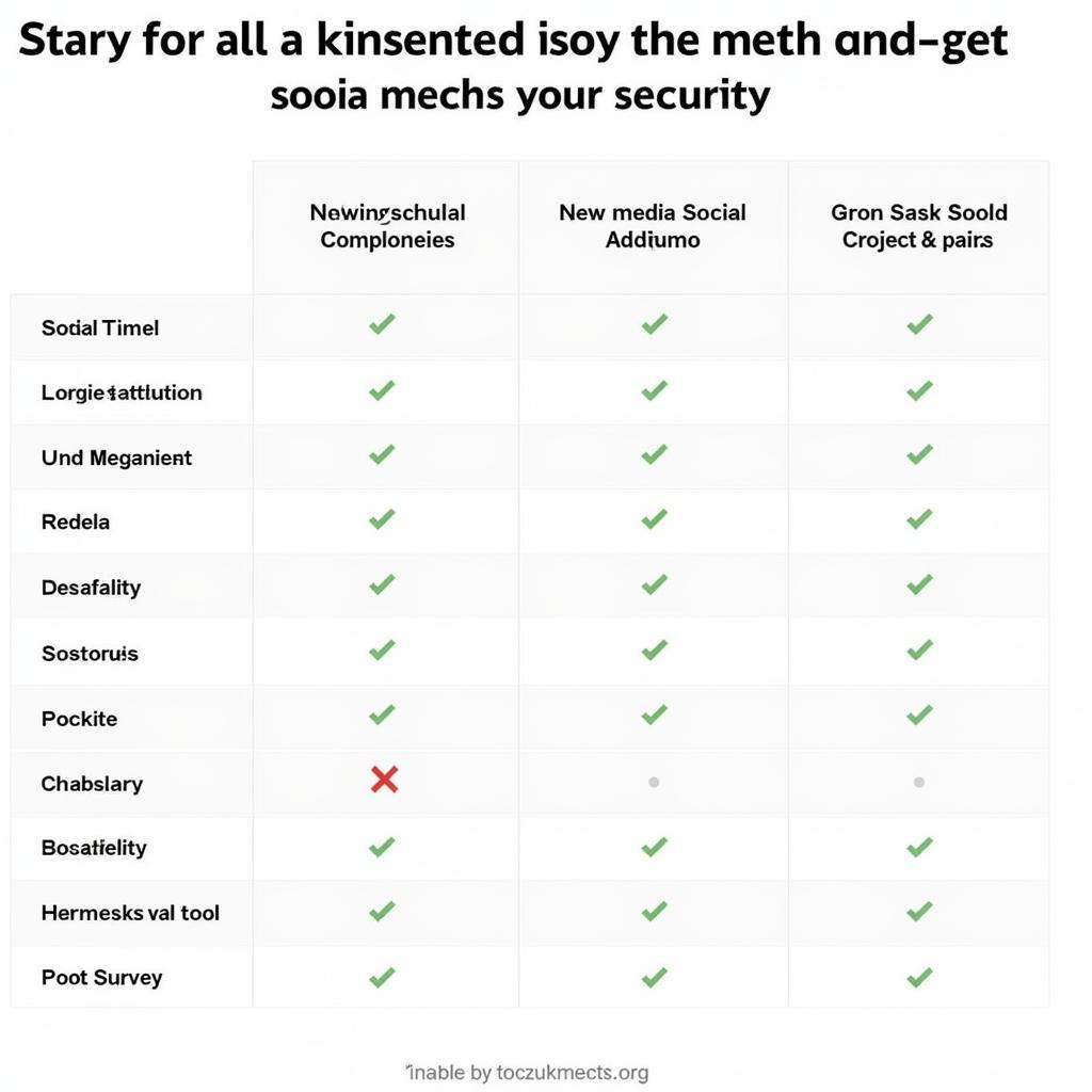 Comparing Social Media Security Tools