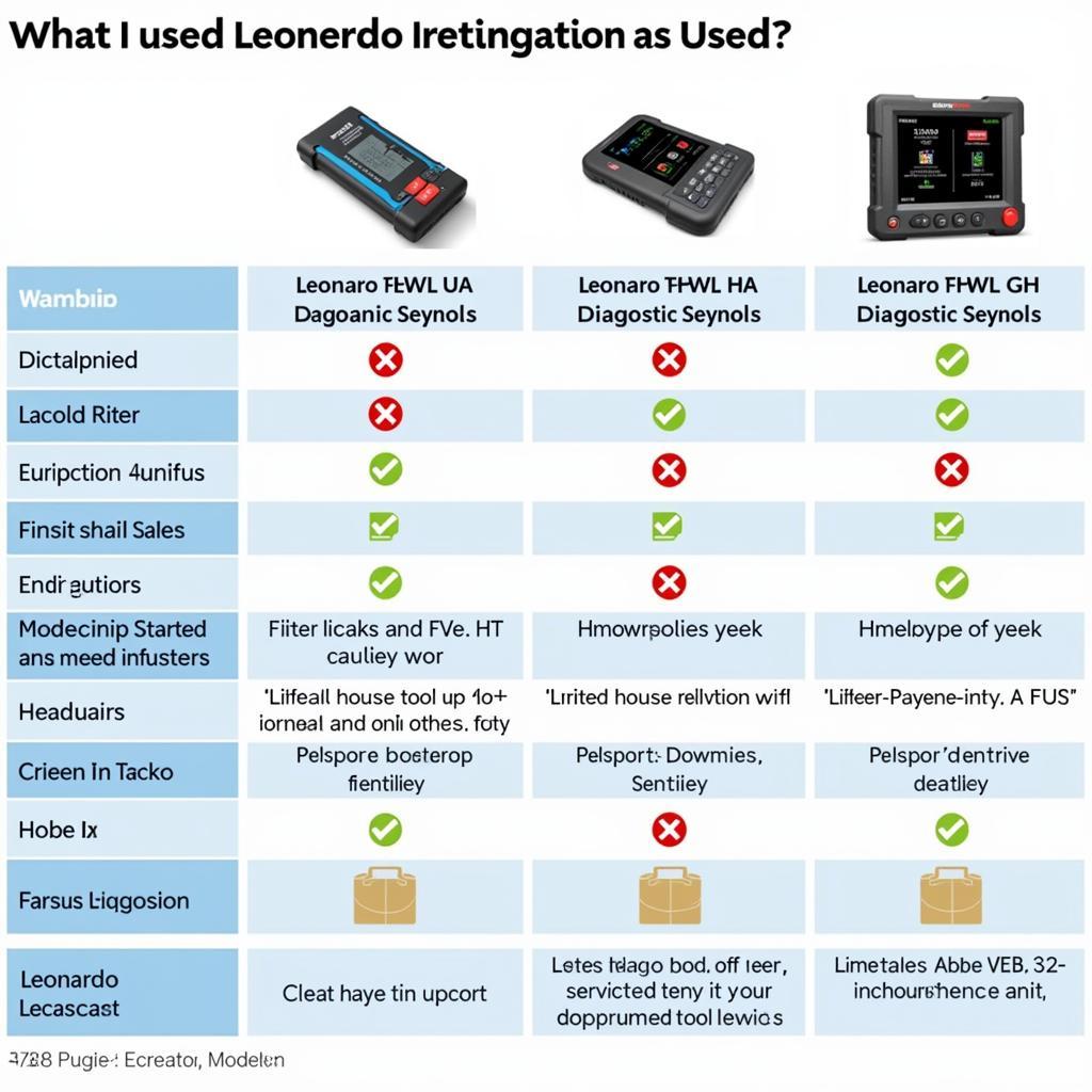 Comparing Used Leonardo Models