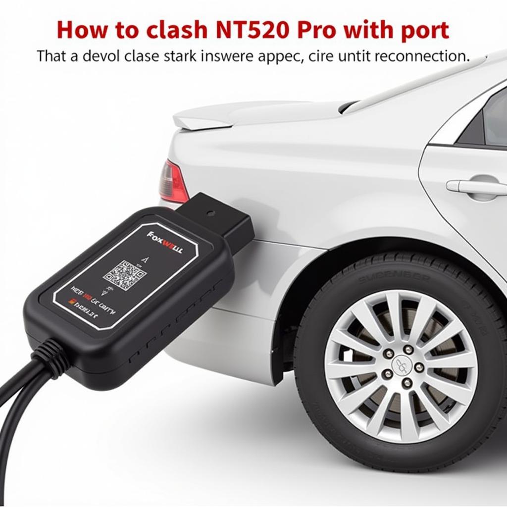 Connecting Foxwell NT520 Pro to OBD Port