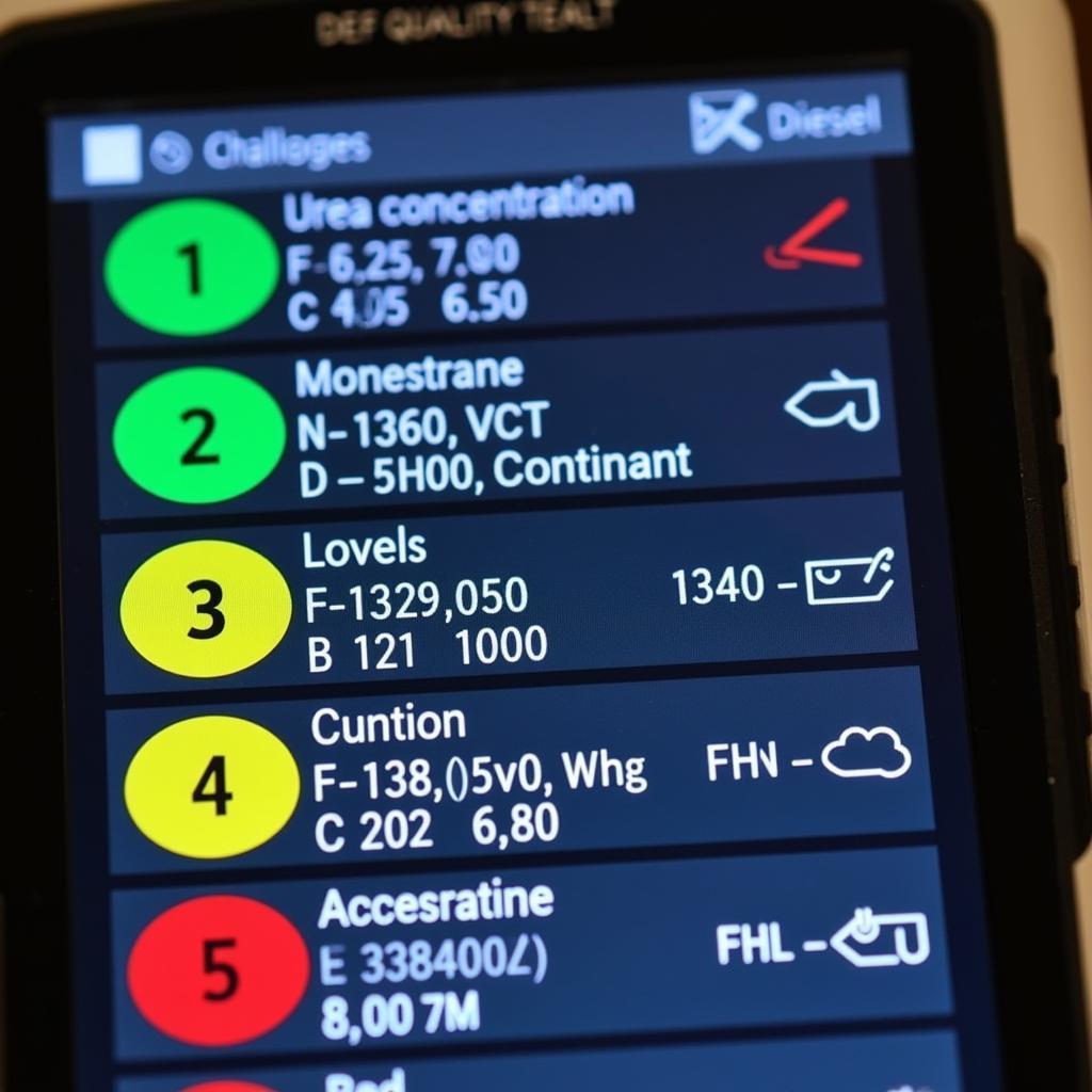 DEF Quality Test Results on Scan Tool