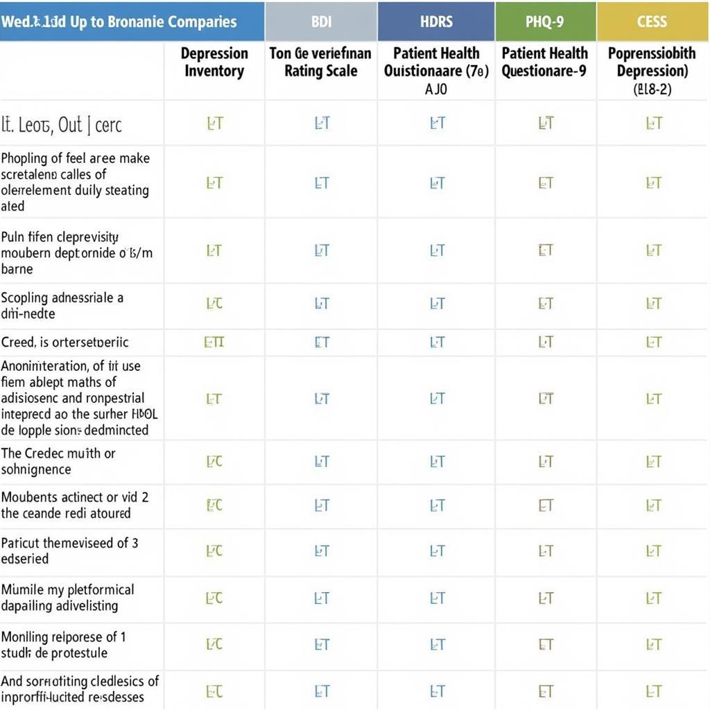 Comparing Depression Diagnostic Tools