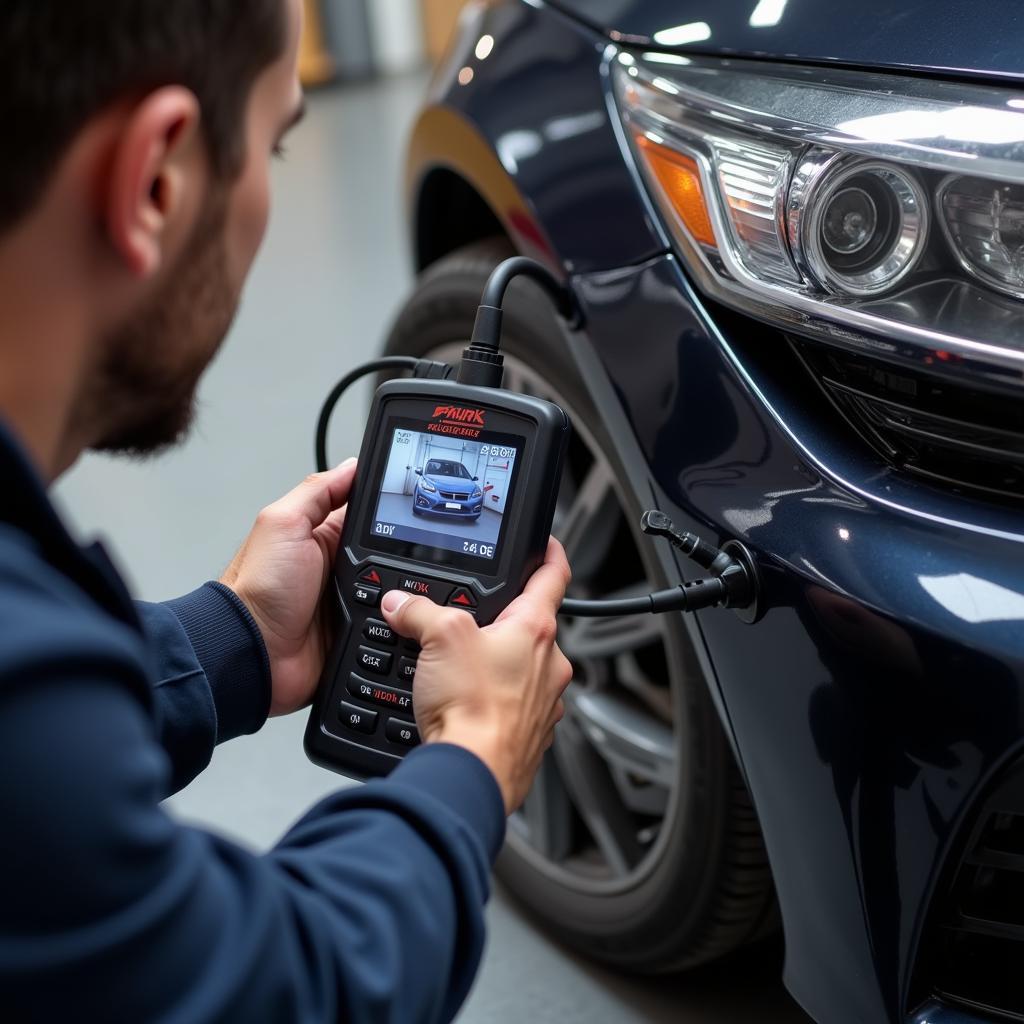 Using a scan tool to identify a faulty parking sensor