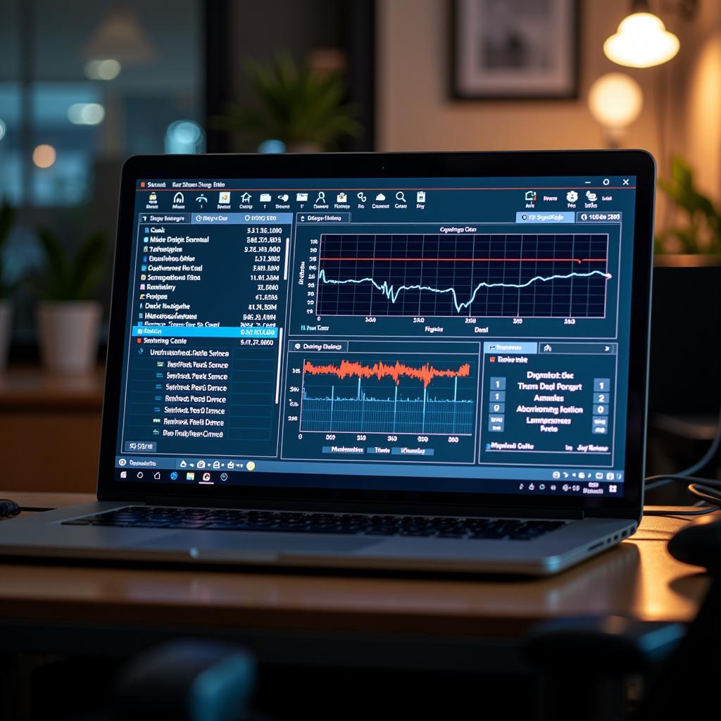 Diagnostic Software Interface on Laptop