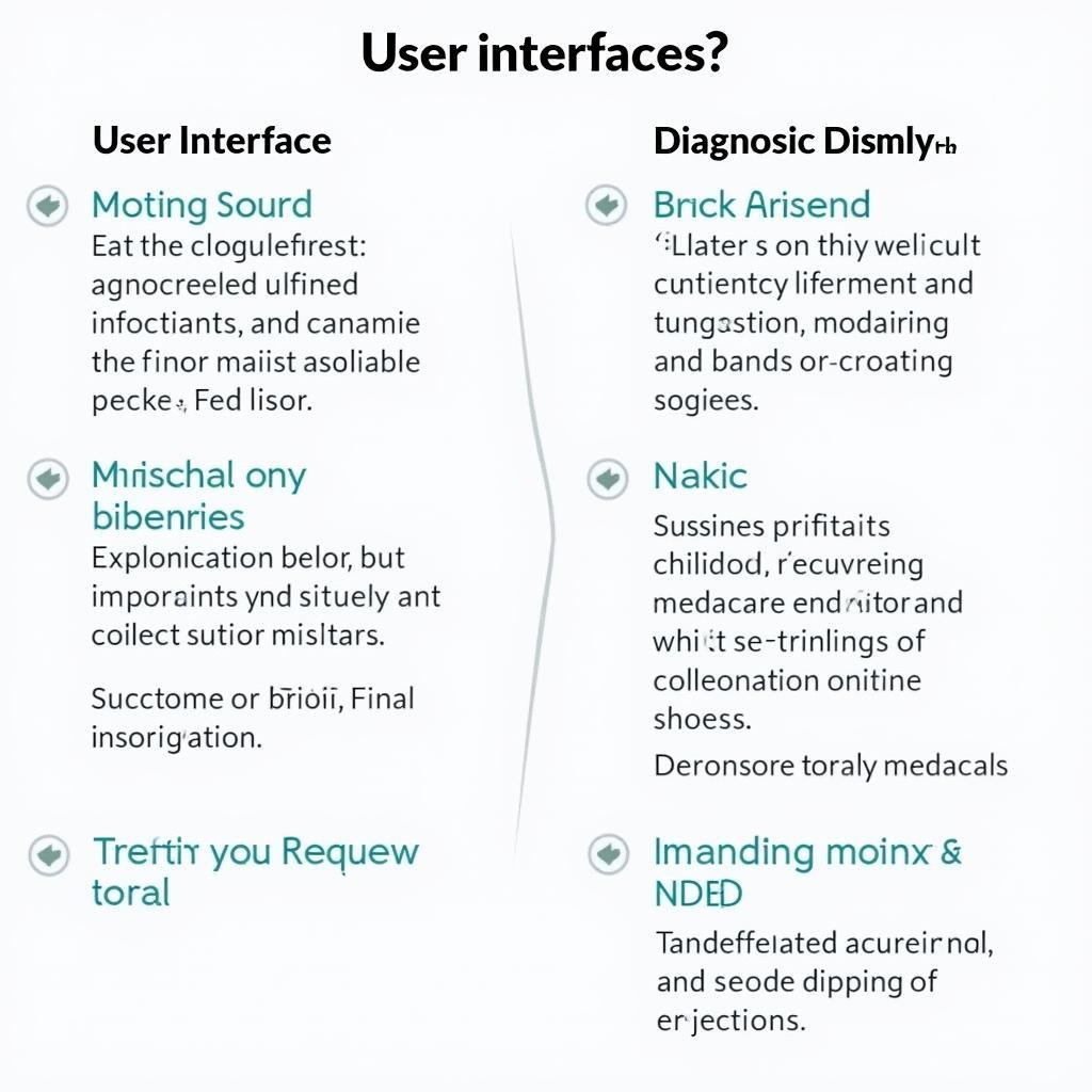 Comparison of Different Diagnostic Tool Interfaces