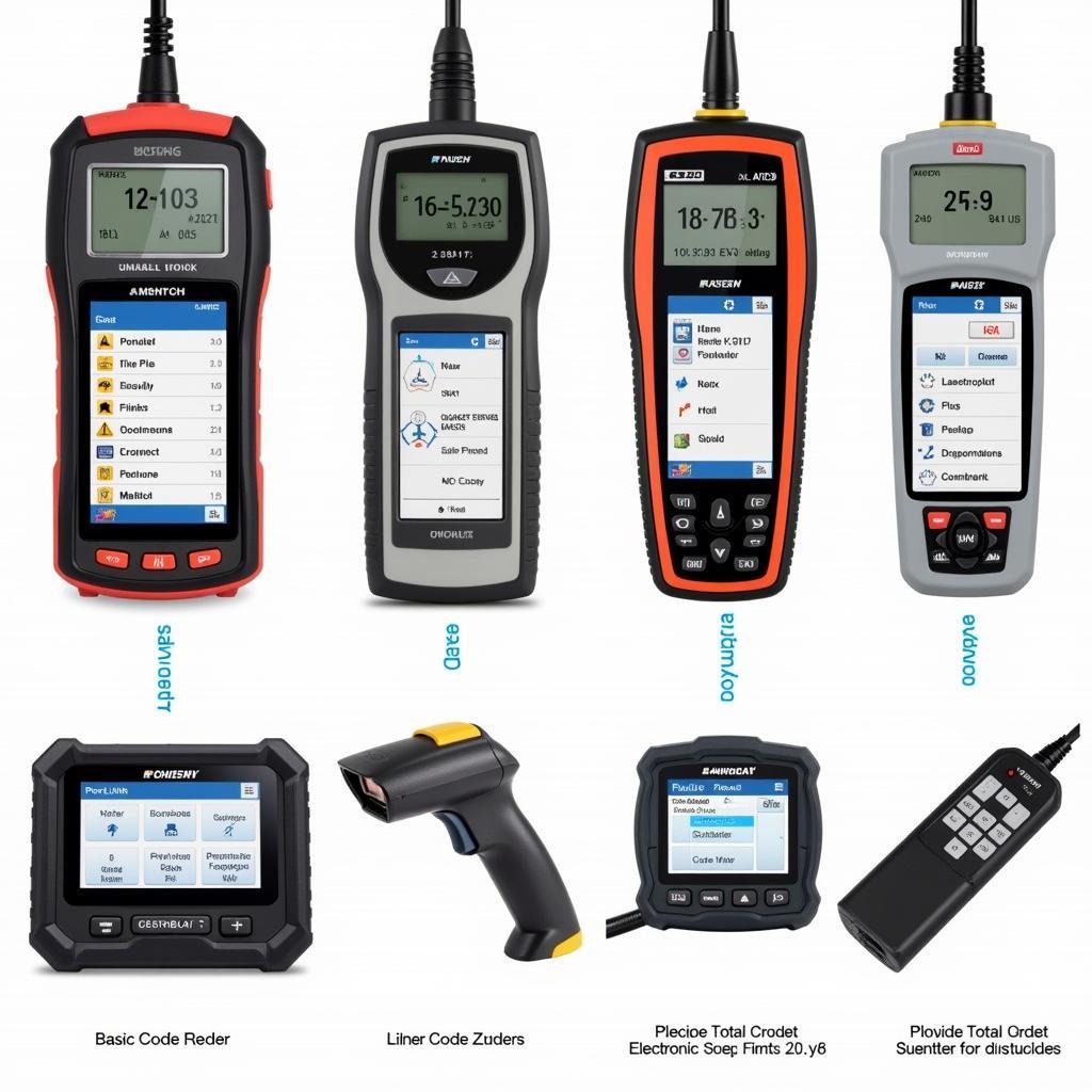 Various electronic scanners for car diagnostics