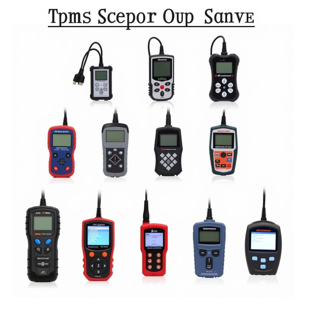 Various TPMS Scan Tools Displayed