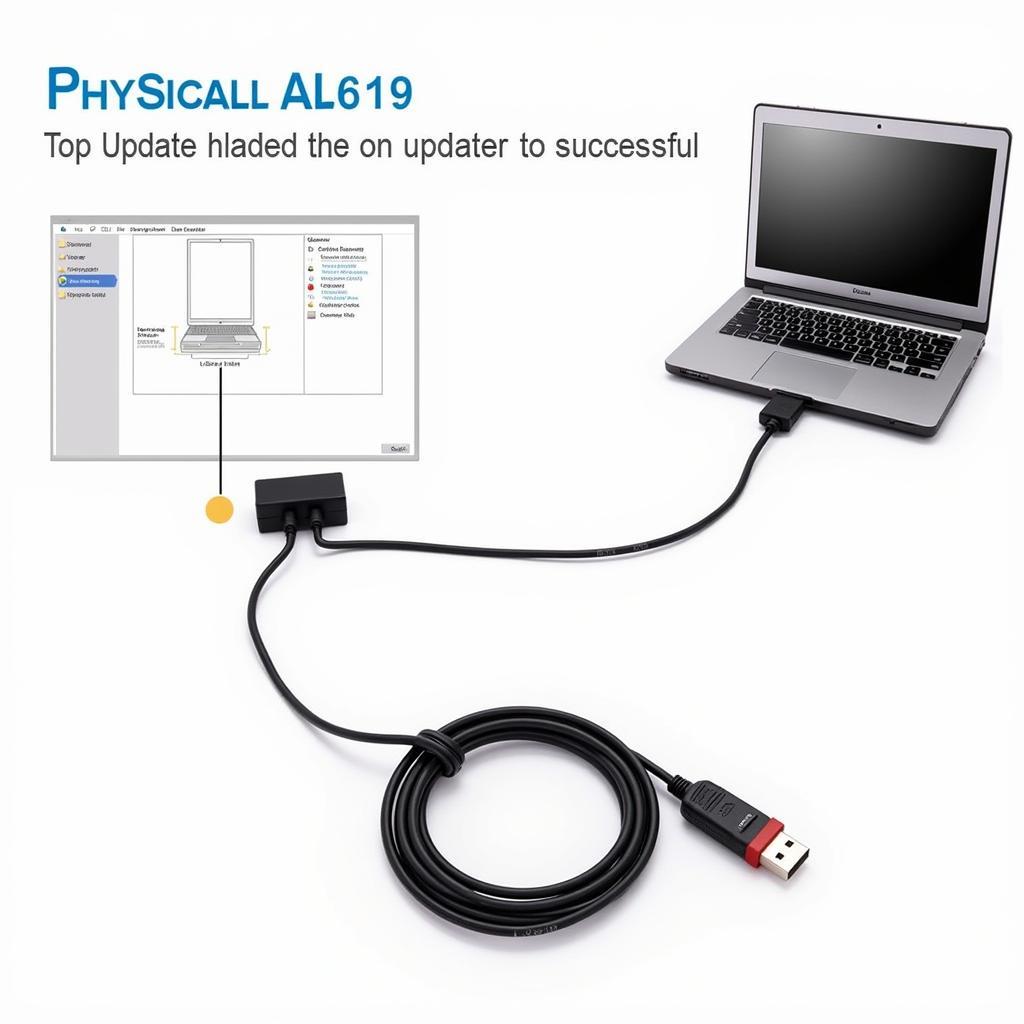 Foxwell AL619 Connected to Computer for Update