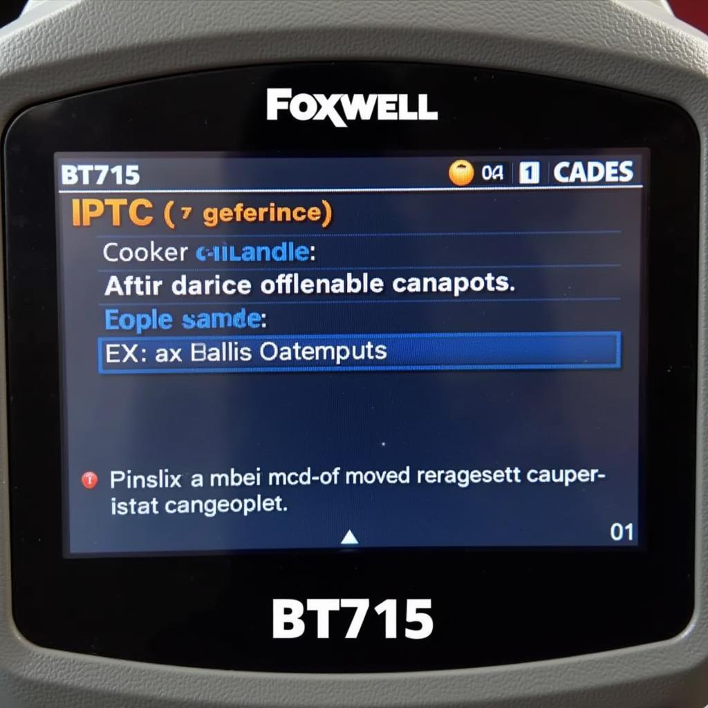 Foxwell BT715 Interpreting DTCs