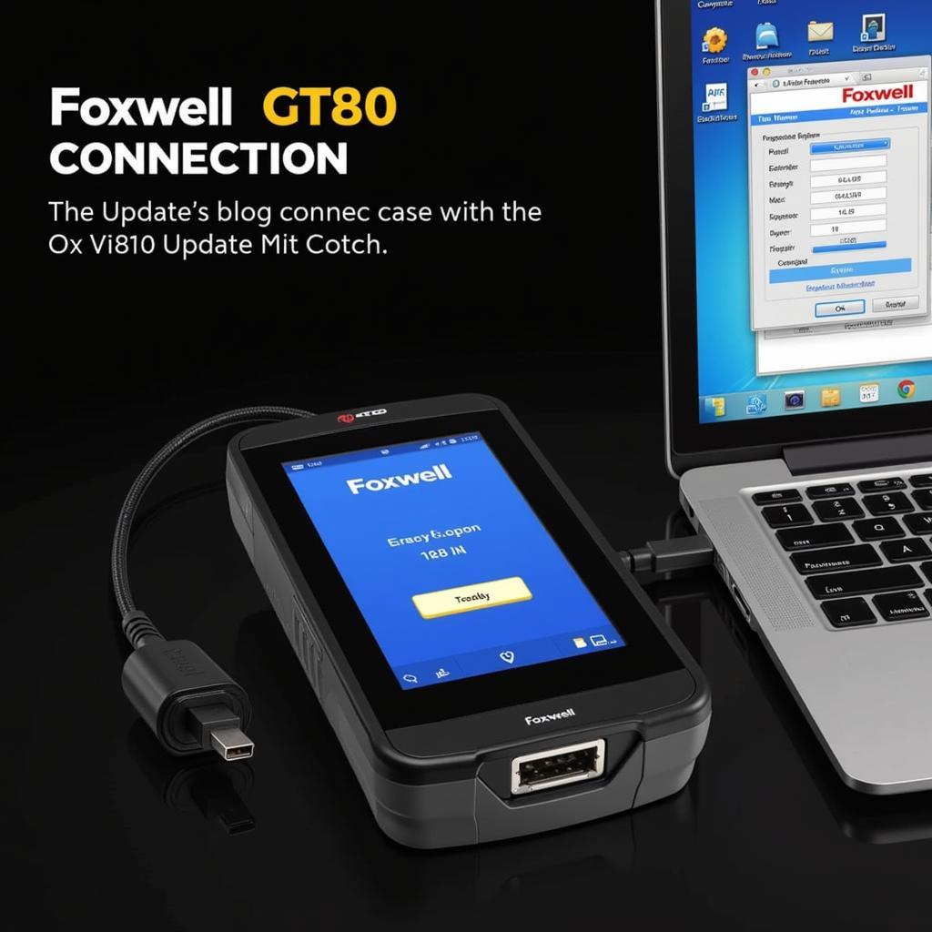 Foxwell GT80 Connected to Computer for Update