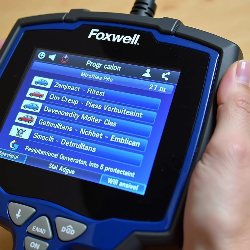 Foxwell GT80 Key Programming Screen