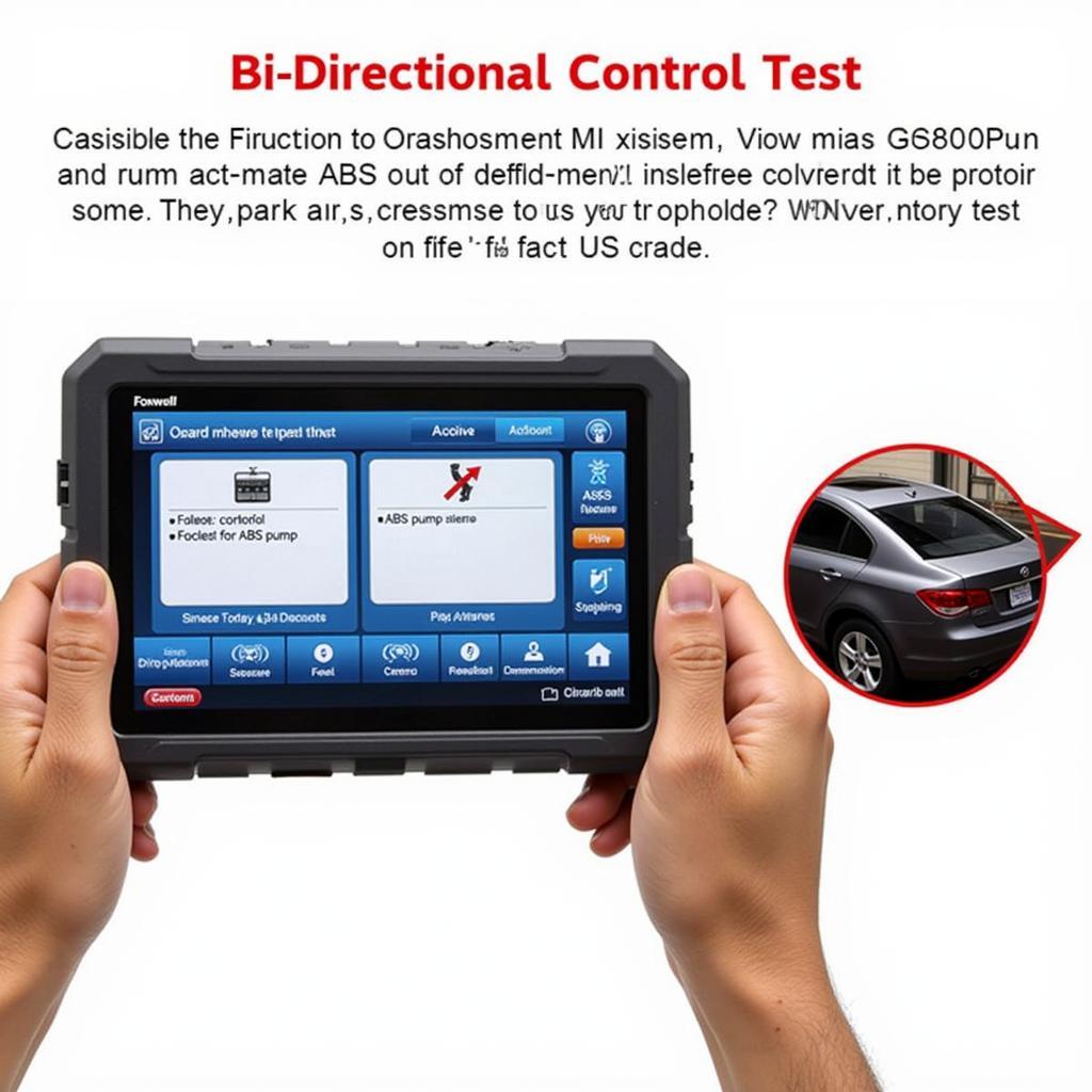 Foxwell GT80 Plus Performing Bi-Directional Control