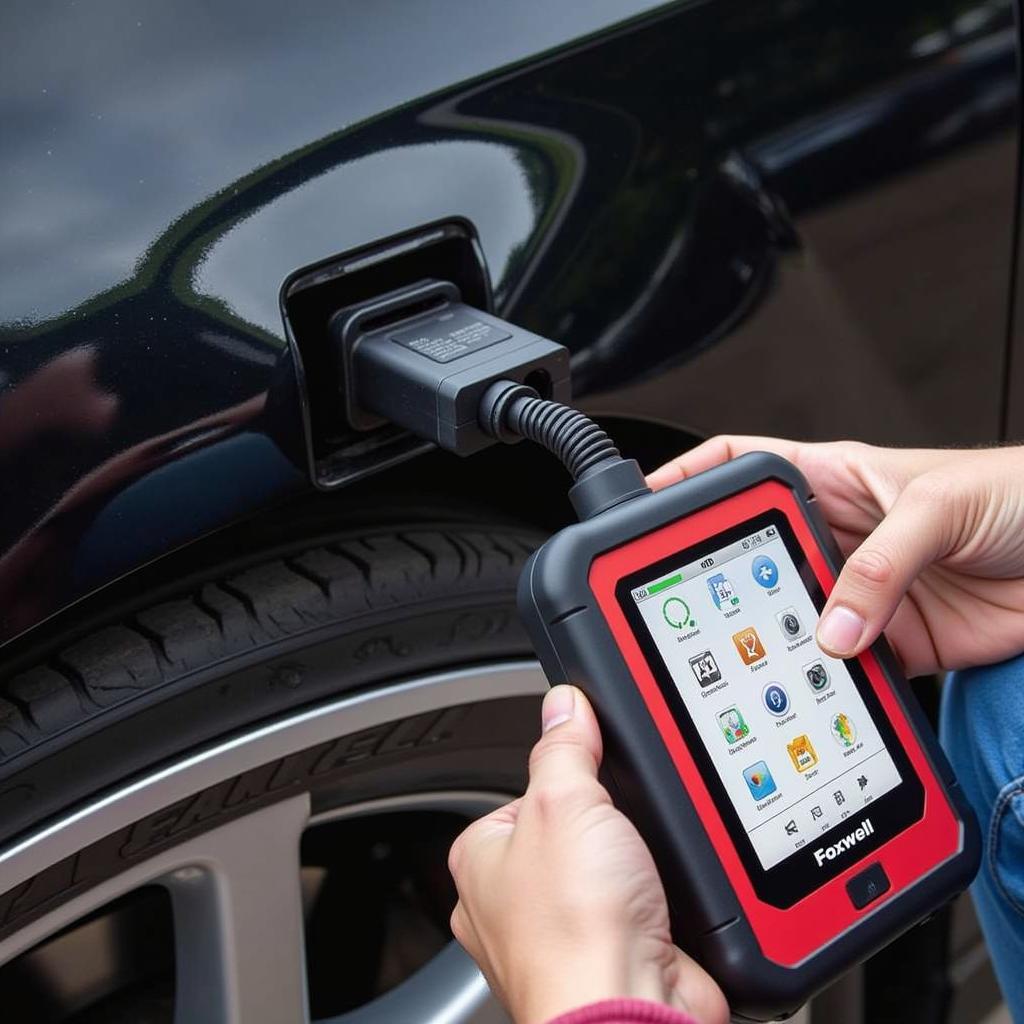 Foxwell GT90 Performing Diagnostics on a Vehicle