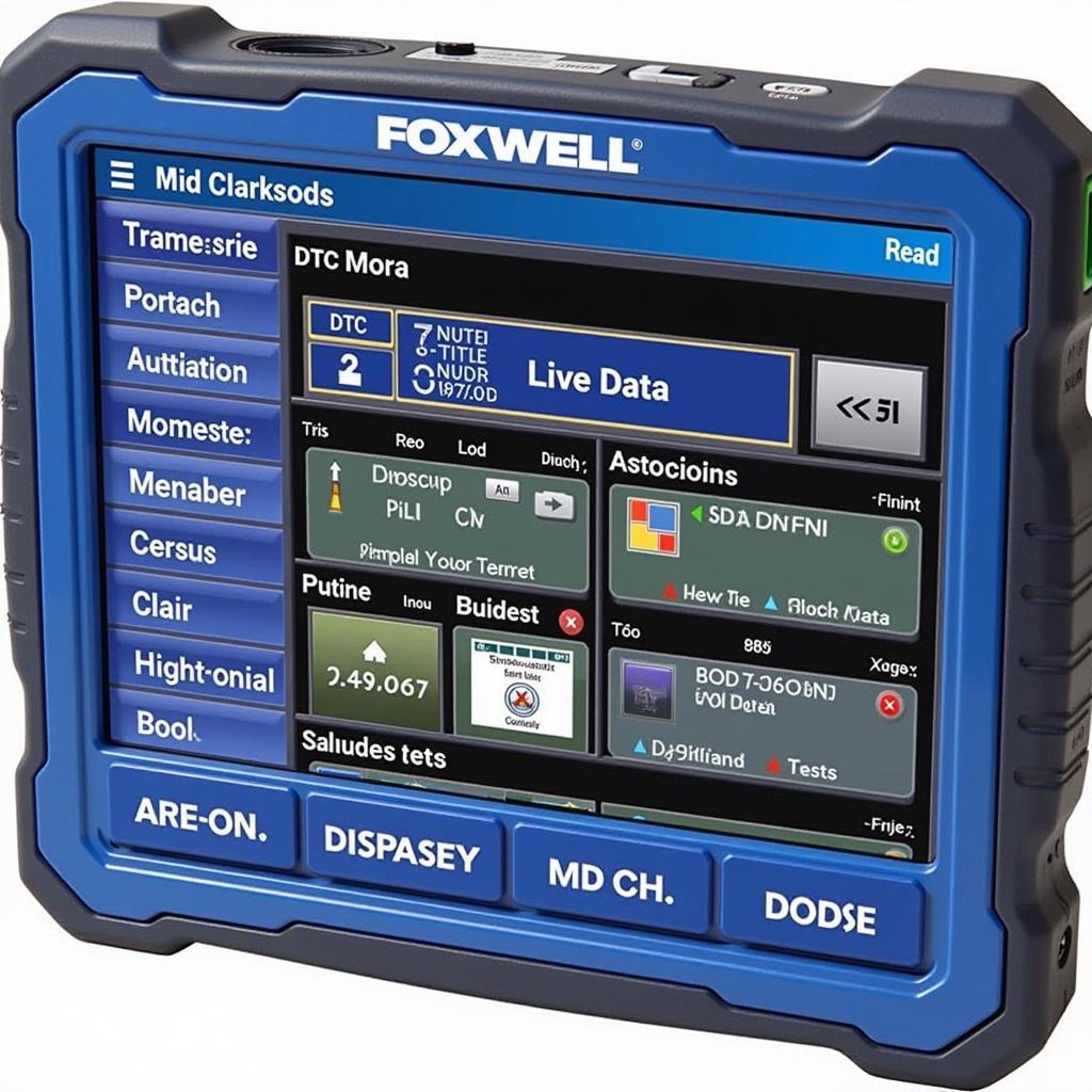 Foxwell Mid Clarks Software Interface