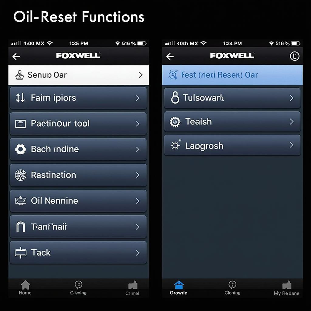 Foxwell NT301 Main Menu Display