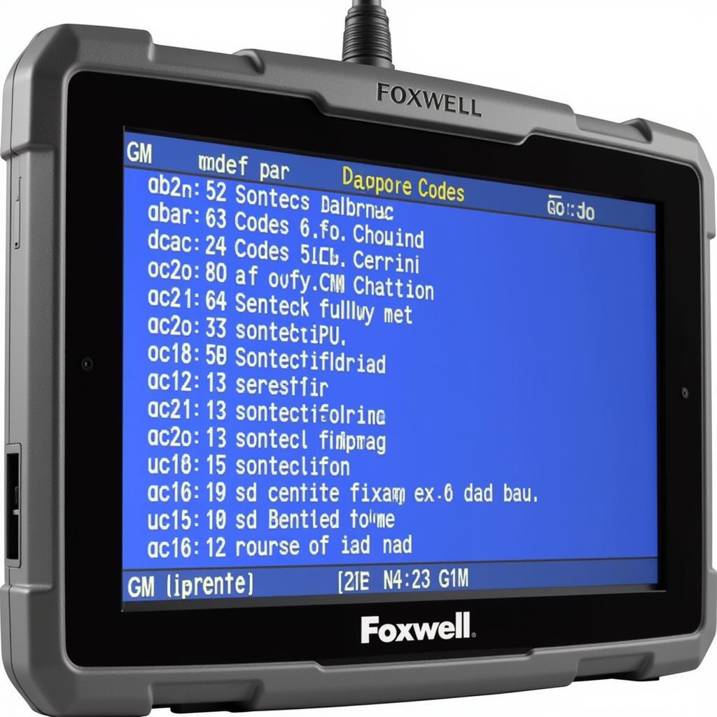 Foxwell NT520 GM Displaying Diagnostic Trouble Codes