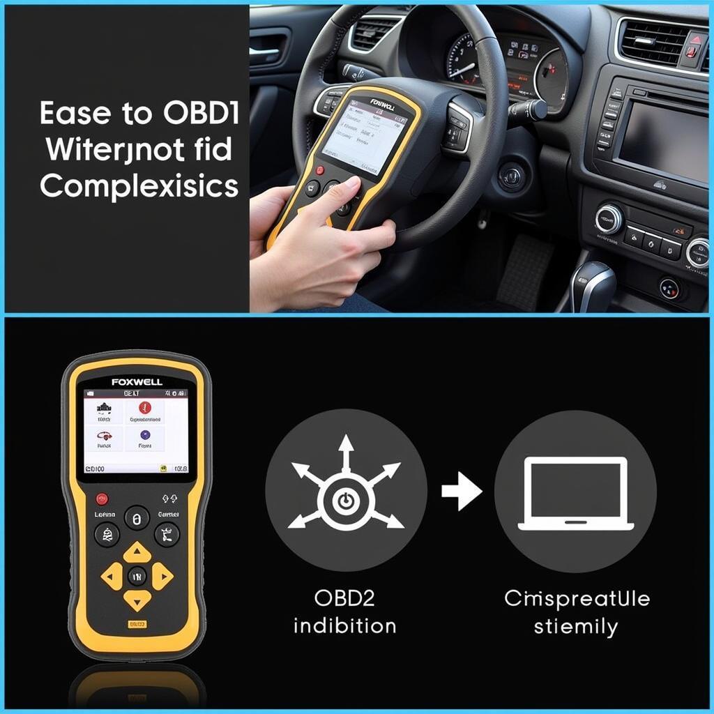 Foxwell NT520 being used for OBD2 diagnostics