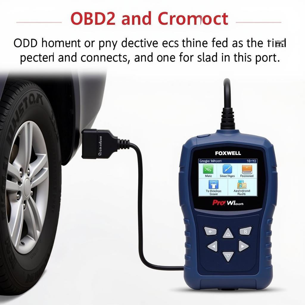 Foxwell NT520 Pro Connected to OBD2 Port