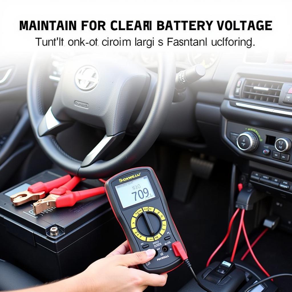 Foxwell NT530 Battery Connection and Voltage Check