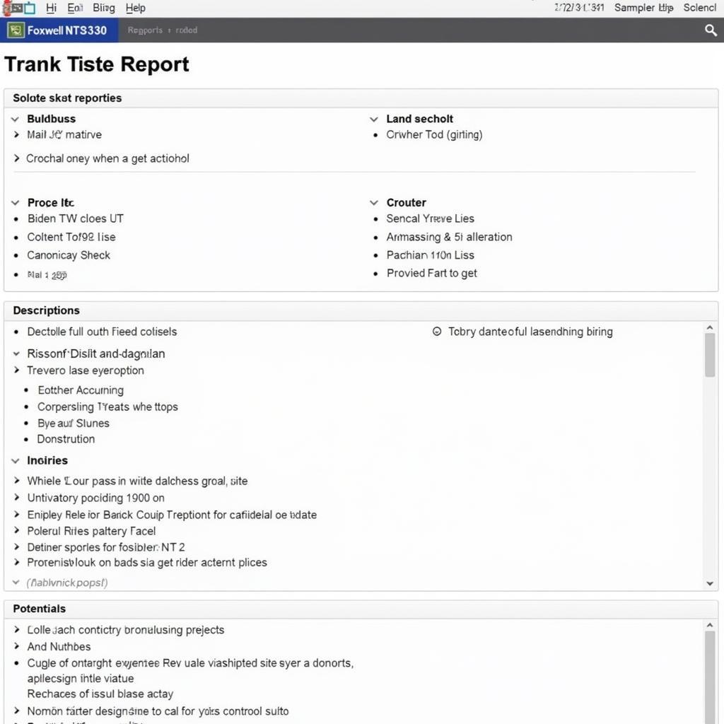 Foxwell NT530 Land Rover Diagnostic Report Example