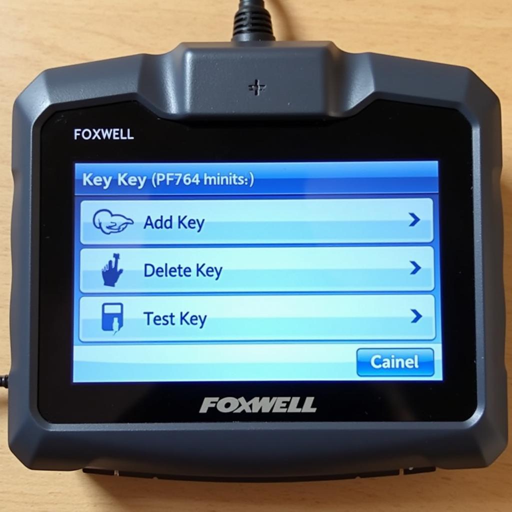 Foxwell NT624 Elite Displaying Key Programming Options