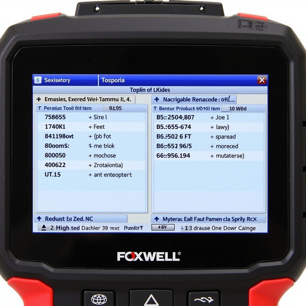 Foxwell NT624 Pro Software User Interface