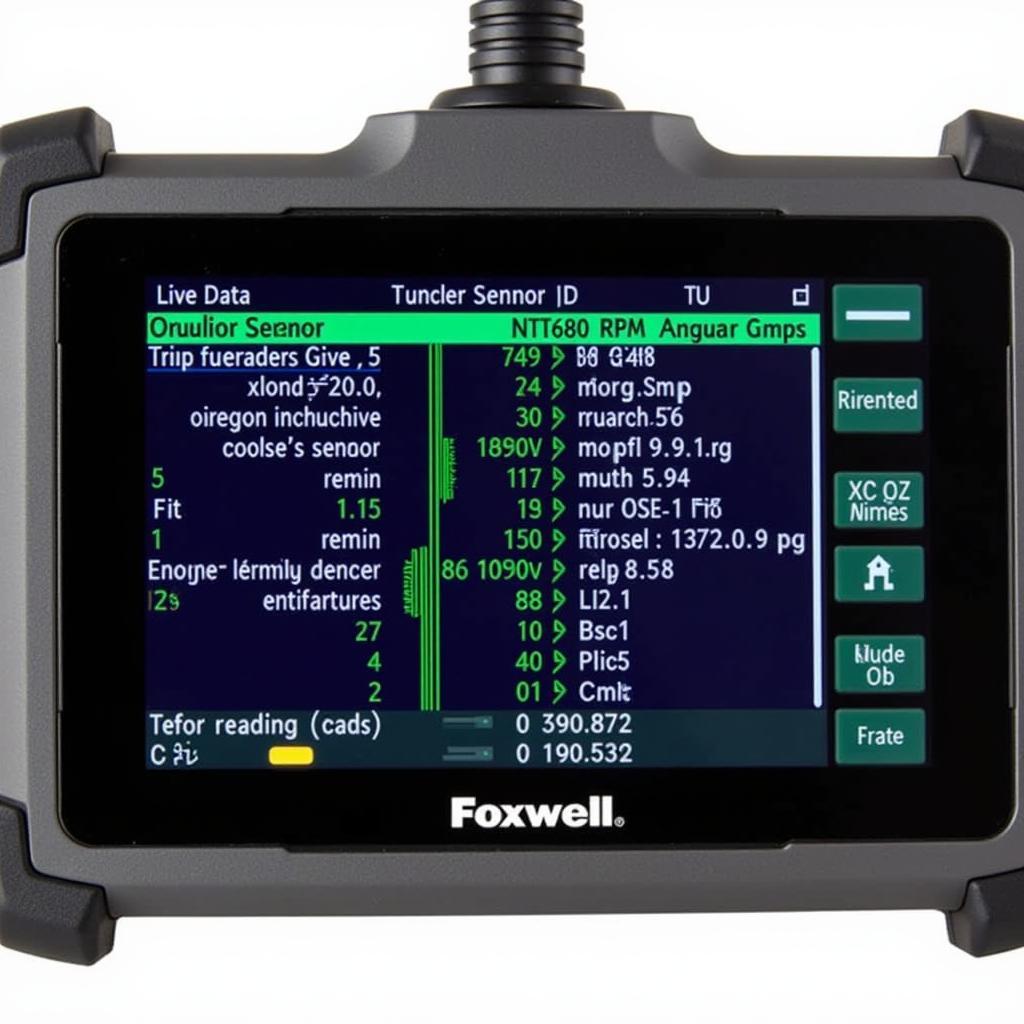 Foxwell NT630 Plus Diagnostic Screen Displaying Live Data