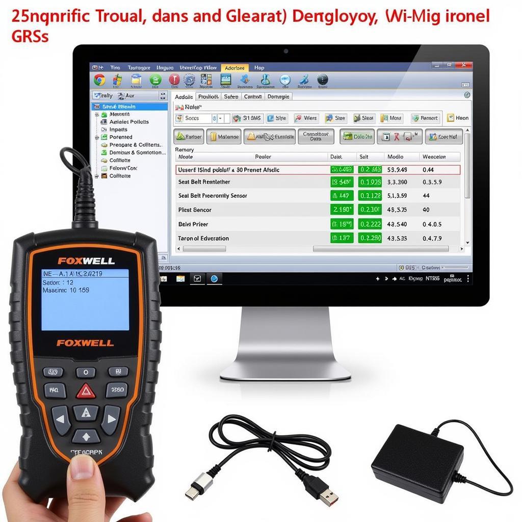 Foxwell NT630 Scanner Performing SRS System Diagnostics