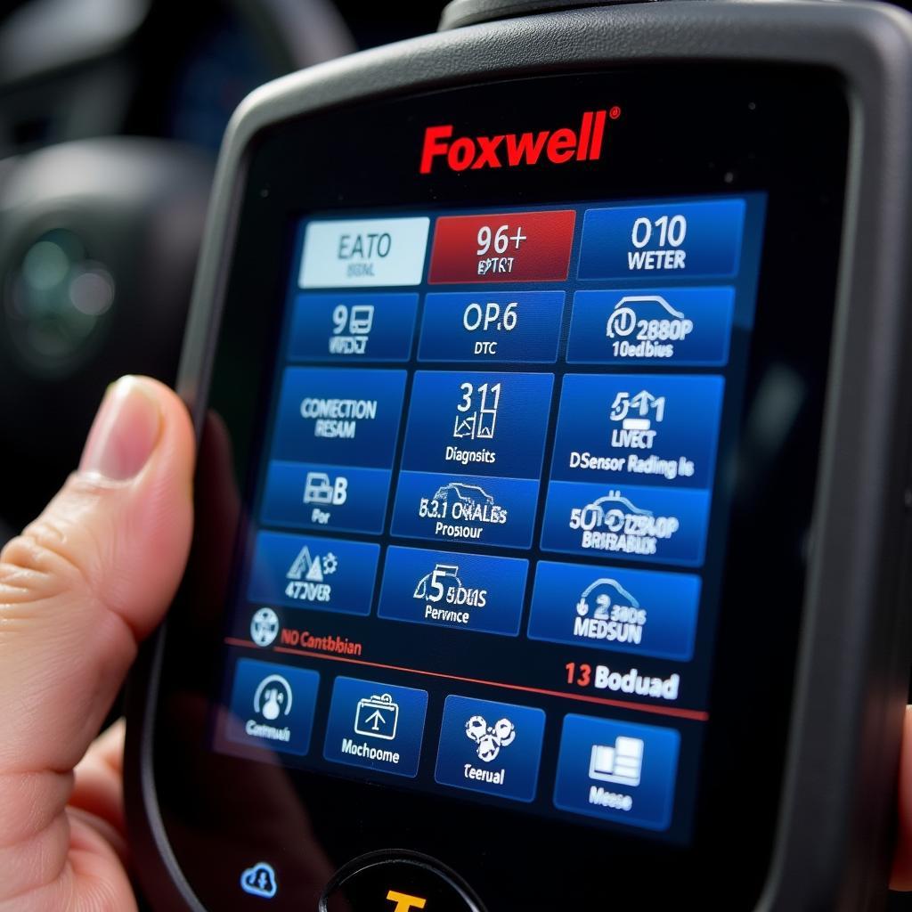 Foxwell Scan Tool Displaying Diagnostic Information