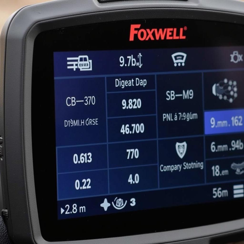 Foxwell Scan Tool Displaying Diagnostic Data on a Car