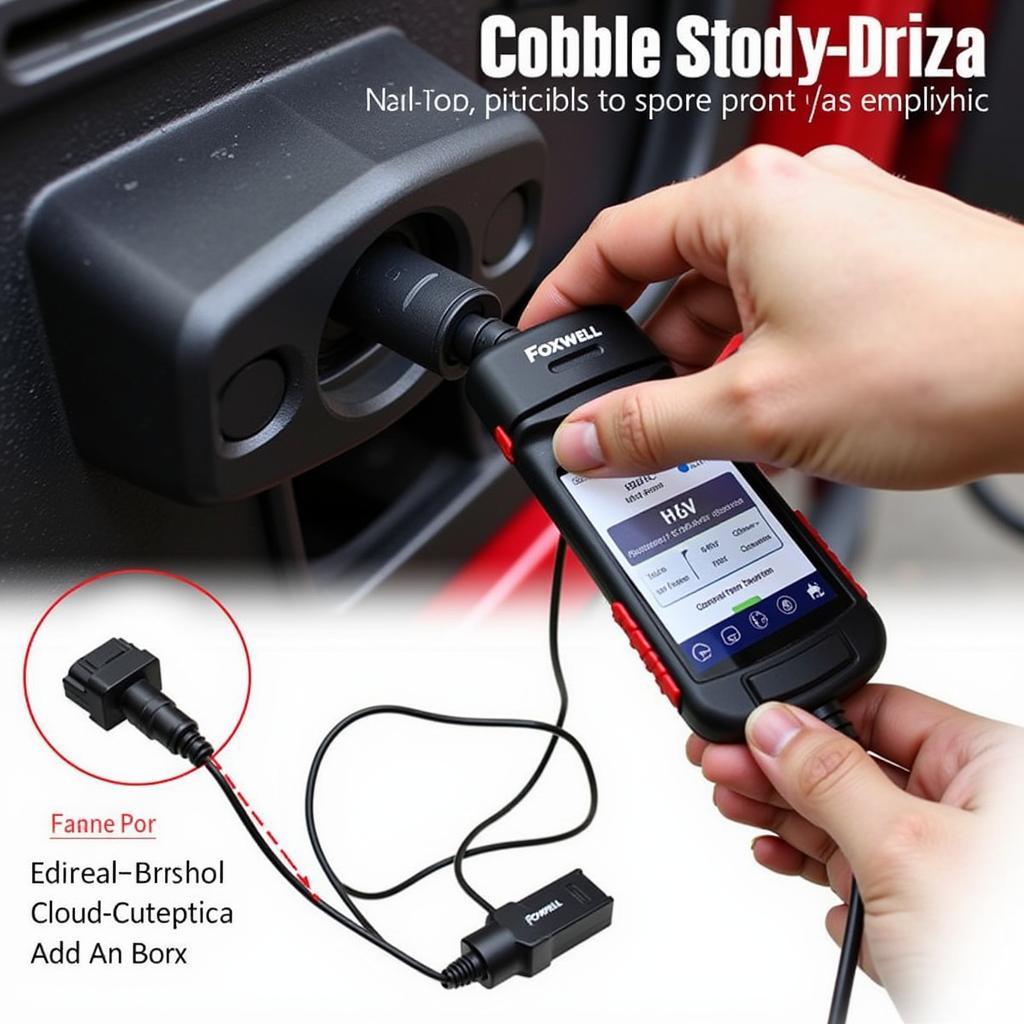 Connecting Foxwell Scan Tool to OBD2 Port