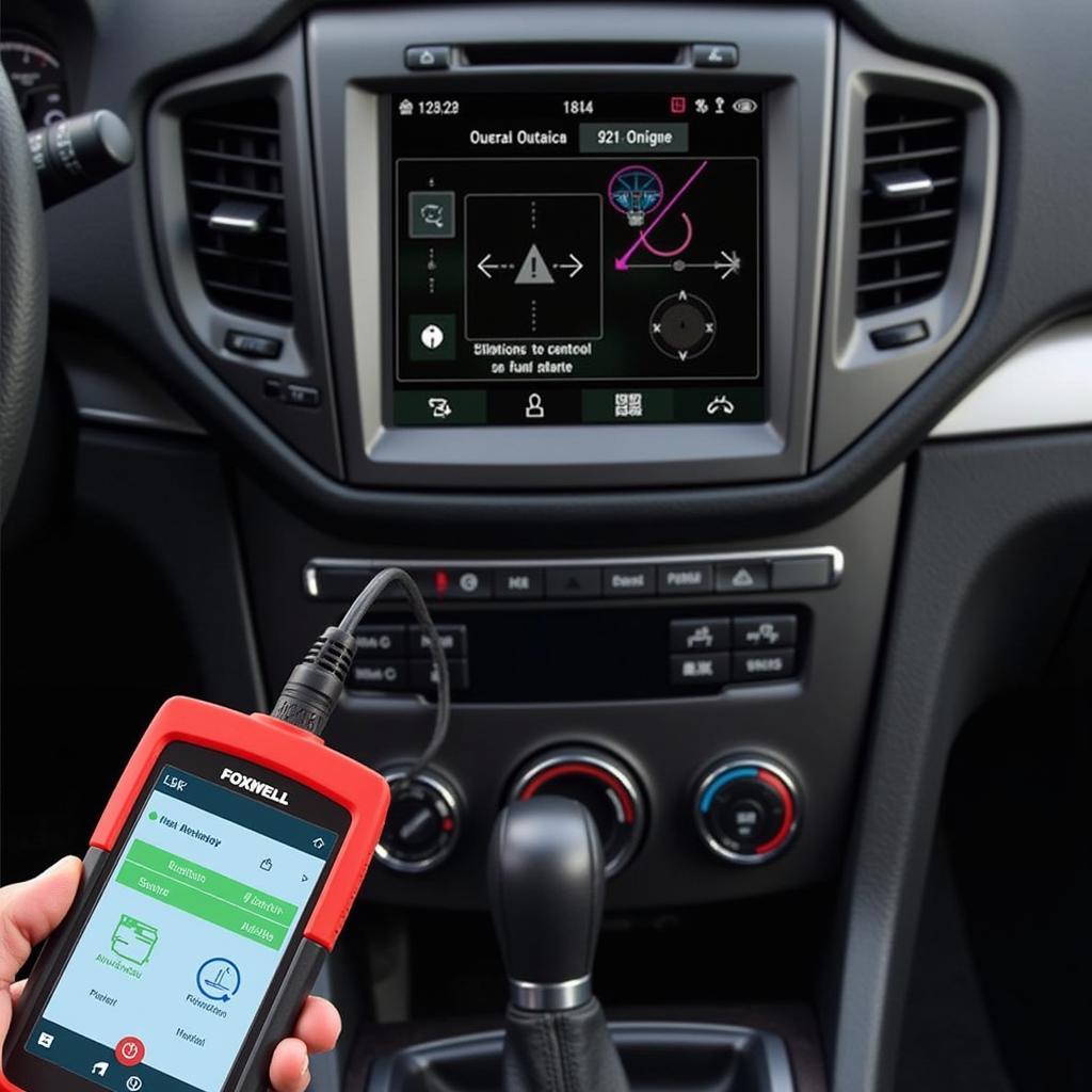 Foxwell Scanner Performing Advanced Diagnostics