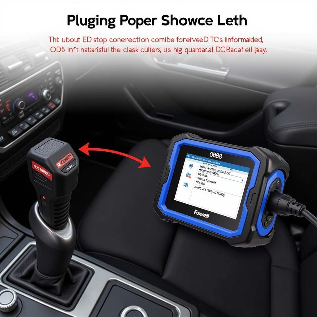 Foxwell Scanner Connected to a Car's OBD-II Port